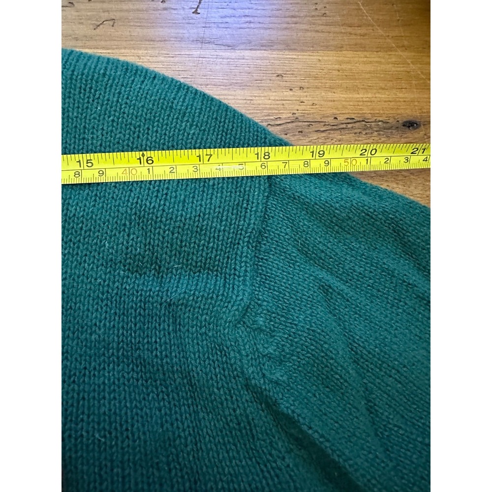 vtg birch bros by eagle eye green embroidered turtleneck sweater large - Picture 5 of 8